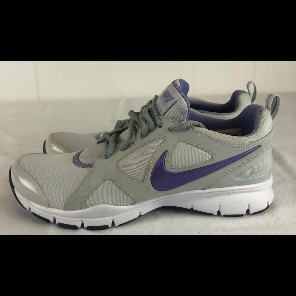 NIKE Athletic Trainers Lt Grey/Purple Womens 8.5